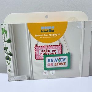 New! Mondo Llama 2 piece Craft Gem Art Door Hanging Kit